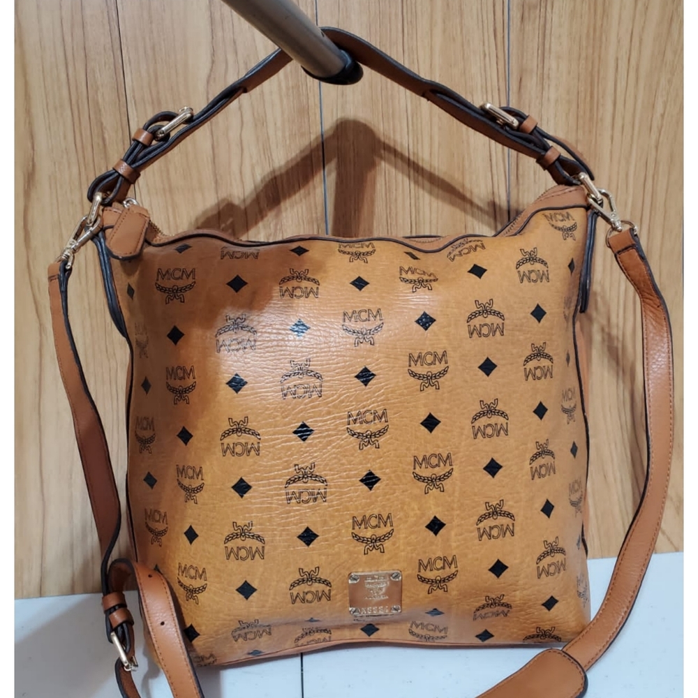 MCM COGNAC VISETOS kiara hobo bag - Picture 2 of 12